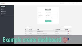 Full Create admin dashboard basic in Laravel