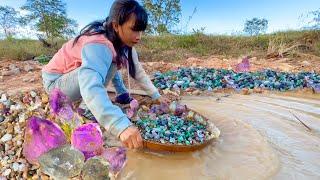 Amazing Gift Of Nature, I Found Many Colorful Gems, Amethyst, Quartz Crystal, Carnelian Gemstone