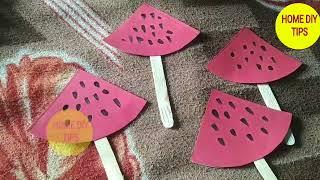 Paper craft watermelon  diy project @homediytips 