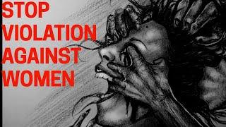 How to draw Stop rape save girl poster || Stop violation against women || #justiceforManisha