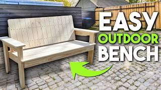 How to Build an Outdoor Bench Using Cheap Wood!