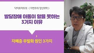 발달장애 아동이 말을 못하는 3가지 이유