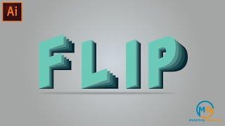 Flip Text Effect in Adobe Illustrator | Illustrator Tips and Tricks