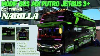 MODIF BUS VIRAL QQ TRANS  "NABILA" FULL ACECORIS+STROBO TUMPUK+FULL LED+BASURI DAV | ETS2 INDONESIA