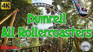 Duinrell All Rollercoasters Onride 4K