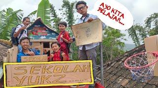 BIKIN RUMAH KARDUS 24 JAM DIATAS BALKON PART 7! | Mikael TubeHD