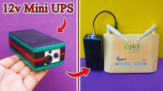 How To Make 12v Mini UPS For WiFi Router At Home | DIY Mini 12v UPS | 12 Volt Lithium Ion Battery