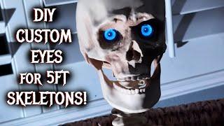 Custom animated LCD Eyes DIY for 5ft Skeletons! Install and test!