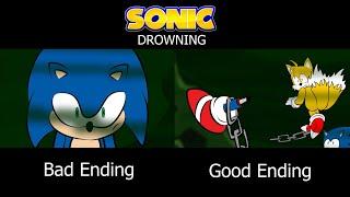 Sonic Drowning (Bad Ending x Good Ending) Animation Comparison