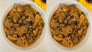 HOW TO PREPARE NIGERIA EGUSI SOUP WITH BITTER LEAF/IRRESISTIBLE RECIPE