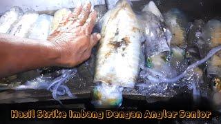 Mancing Cumi Malam Hari || Di Karang Dangkal Hasilnya Imbang Dengan Angler Senior