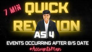 AS 4 Events occurring after BS date | Quick Revision | CA Rajavardhan A