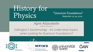 History for Physics - Quantum foundations, Agne Alijauskaite