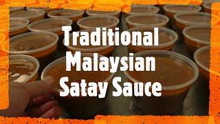 Traditional Malaysian Satay Sauce/Peanut Sauce Cooking in Big Volume...