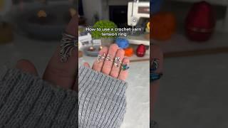 How to use a crochet tension ring  #crochetting #crochetpatterns #crochethacks #knitting #crochet
