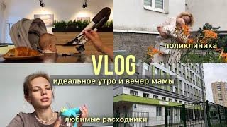 VLOG: Идеальное утро и вечер мамы // поликлиника // гуляем с мамой // какими расходниками пользуемся