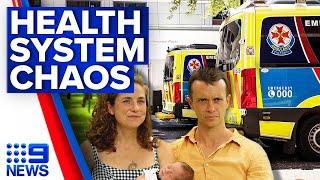 Couple unable to get ambulance gives birth on bathroom floor | 9 News Australia