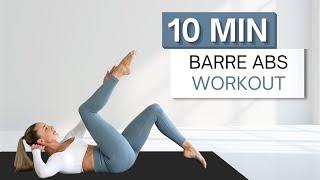 10 min BARRE ABS WORKOUT | With Modifications Provided | Ballet Dancer x Pilates Inspired Movements