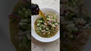 А на чем вы любите окрошку ?#окрошканакваса#летнийсалат#звукиеды#foodblogge#готовимдома #рек