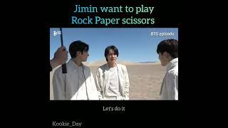 Jimin want to play Rock...Paper...Scissors with Jin and JungkookWatch till end.