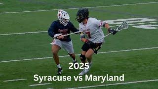 Syracuse vs Maryland | 2025 Men's Lacrosse Highlights