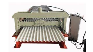 Corrugated metal roofing machine | corrugated roofing sheet roll forming machine video for Guyana