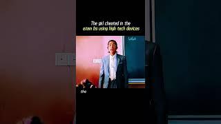 The girl cheated in the exam by using high - tech devices.#movie #fun #film #