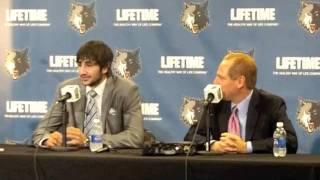 Ricky Rubio meets media at Target Center