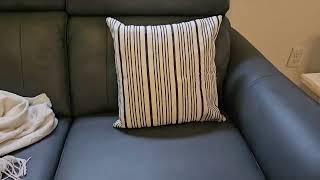 Honest review of this set of 2 Navy Blue Striped Pillow Covers