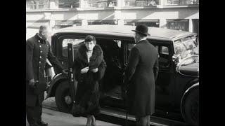 King Haakon VII and Queen Maud of Norway open an exhibition in Oslo 1934