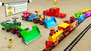 Diy tractor making mini Bulldozer rescues Train in Accident | diy Mini Tractor Competition | HP Mini