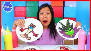 DISNEY PANCAKE ART CHALLENGE! Learn How To Do DIY Pancake Art