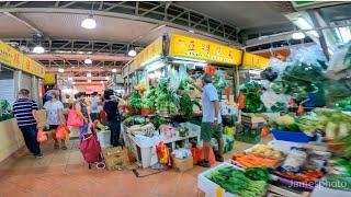 天还未亮的新加坡裕华巴刹，顾客渐多！|| 华人 Roti Prata 您有吃过吗？(Singapore Jurong East Yuhua Market )