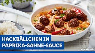 Hackbällchen in Paprika-Sahne-Sauce | Deftiges Rezept | Lidl Kochen