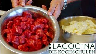 Gulasch vom Rind kochen nach altem deutschem Rezept - Der Klassiker - La Cocina die Kochschulen