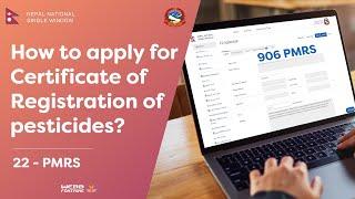 22 - How to apply for registration certificate of pesticides & related products?