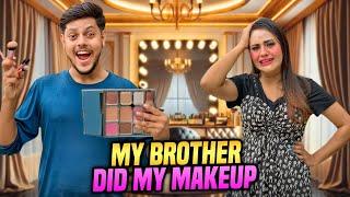 রাকিব রিতু কে মেকআপ করে দিলো | My Brother Does My Makeup  | Ritu Hossain | Rakib Hossain