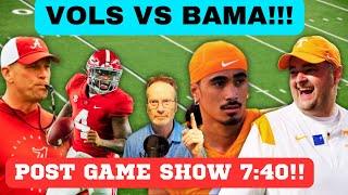 VOLS VS BAMA POST GAME, TENNESSEE FOOTBALL, ALABAMA FOOTBALL,