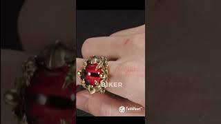 FaithHeart ️ Biker Eye of Sauron Ring  Dragon Claw Ring For Men 