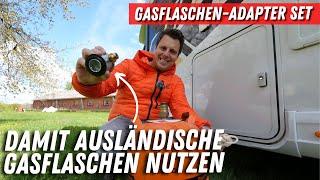 DAS brauchst du im Ausland  Gasflaschen Adapter-Set Europa für Spanien, Italien, Frankreich & Co