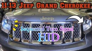 2012 Jeep Grand Cherokee LED DRL HID headlights installation