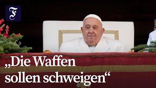 Weihnachtssegen: Papst ruft zu Frieden auf