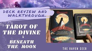 TAROT OF THE DIVINE + BENEATH THE MOON deck and book review. 