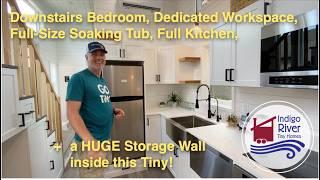 Take an Inside Look at our newest Tiny Home: Downstairs Master, Dedicated Work Station & Soaking Tub