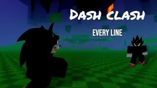 Every dash clash line (Sonic showdowns Roblox)