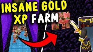 The BEST GOLD XP Farm Minecraft Bedrock 1.21!