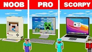 Minecraft NOOB vs PRO vs SCORPY: WORKING MAC HOUSE BUILD CHALLENGE - Animation