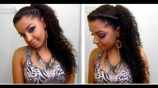 How To :  Easy Quick Cute Twist Side Natural Curly Hairstyle: Classic Chic Elegant Hair Style