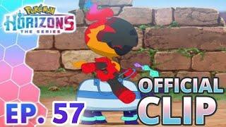 Charcadet rides Terapagos | Pokemon Horizon Episode 57 Official Clip