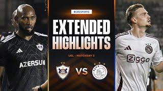 Qarabağ FK vs. Ajax: Extended Highlights | UEL League Phase MD 3 | CBS Sports Golazo - Europe